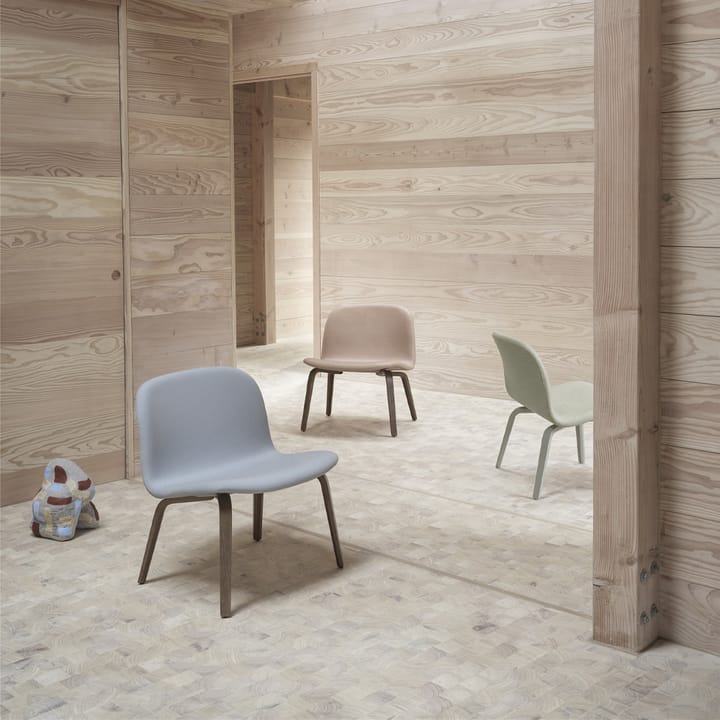 Sillón lounge Visu asiento tapizado, Twill weave 160-Black Muuto