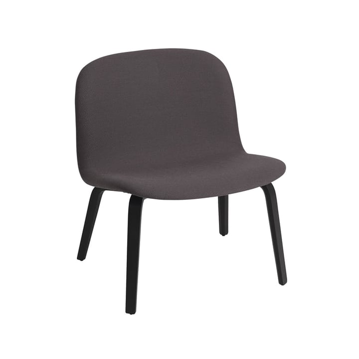 Sillón lounge Visu asiento tapizado - Twill weave 160-Black - Muuto