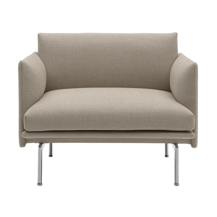 Sillón Outline chair tela - Ecriture 240-Polished Aluminum - Muuto