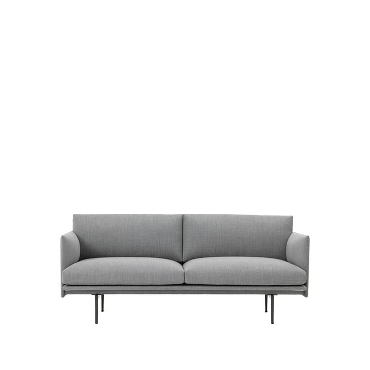 Sofá de 2 plazas Outline - Fiord 151 grey-Black - Muuto
