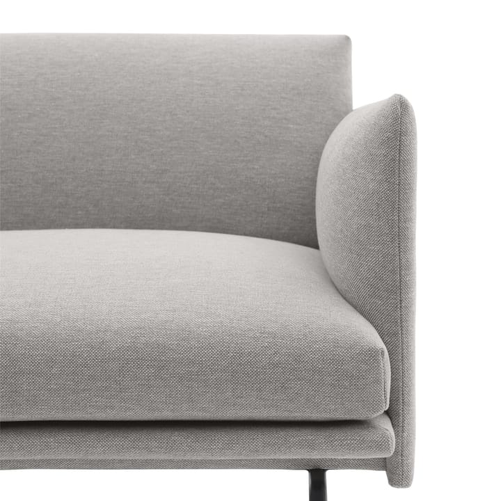 Sofá de 3 plazas Outline tela, Clay 12-Black Muuto