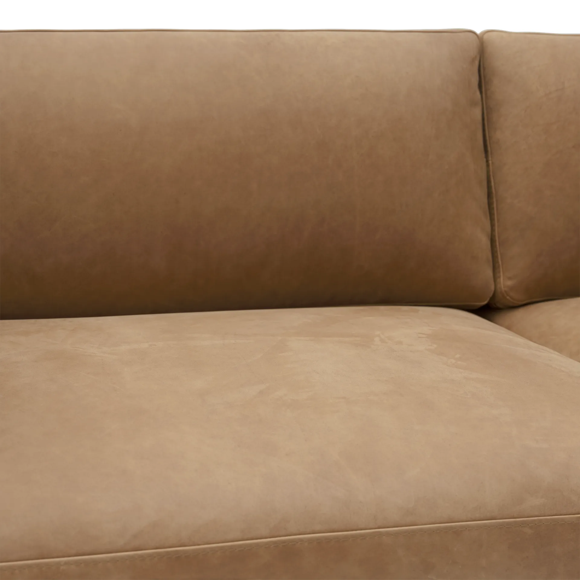 Sofá de 3,5 plazas Outline polished alu, Grace leather Camel Muuto