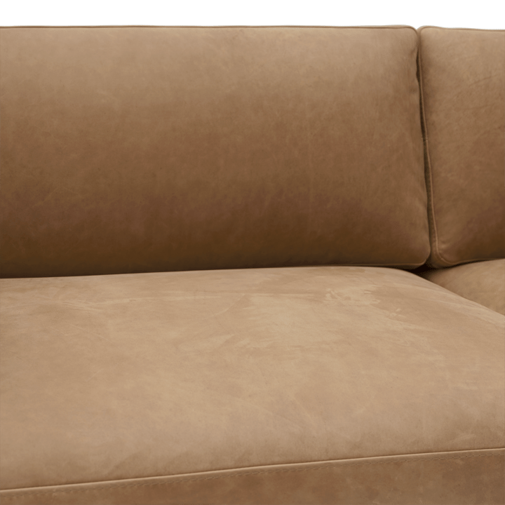 Sofá de 3,5 plazas Outline polished alu, Grace leather Camel Muuto