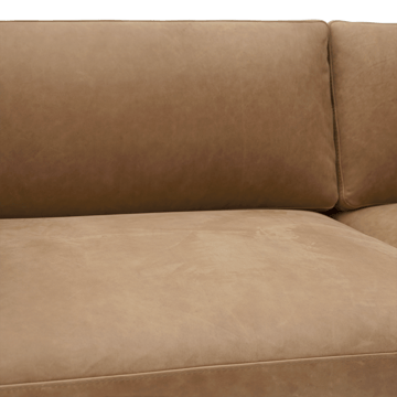 Sofá de 3,5 plazas Outline polished alu - Grace leather Camel - Muuto