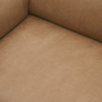 Sofá de 3,5 plazas Outline polished alu - Grace leather Camel - Muuto