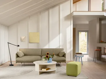 Sofá Outline Soft - Arcilla 15-patas de aluminio, 3 plazas - Muuto