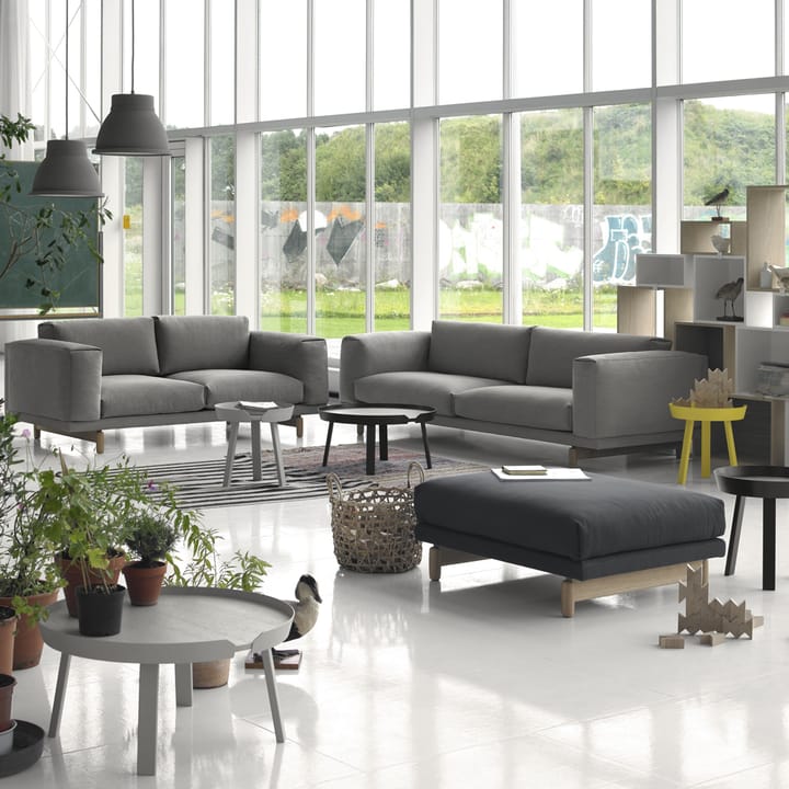 Sofá Rest, 2 plazas-remix 163 grey-patas de roble Muuto