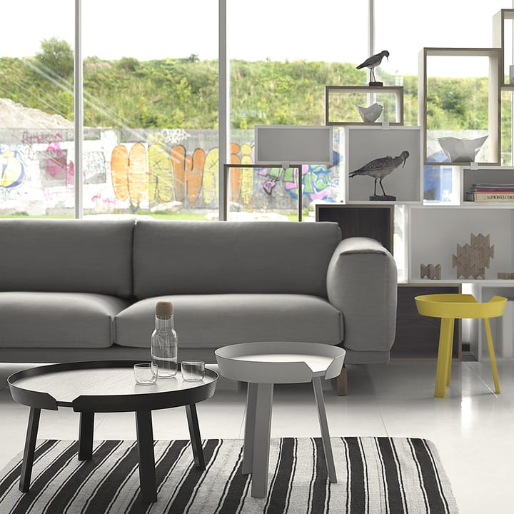 Sofá Rest, 2 plazas-remix 163 grey-patas de roble Muuto