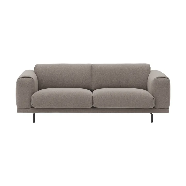 Sofá Rest - 3 plazas, Hearth 6 grey-patas negras - Muuto