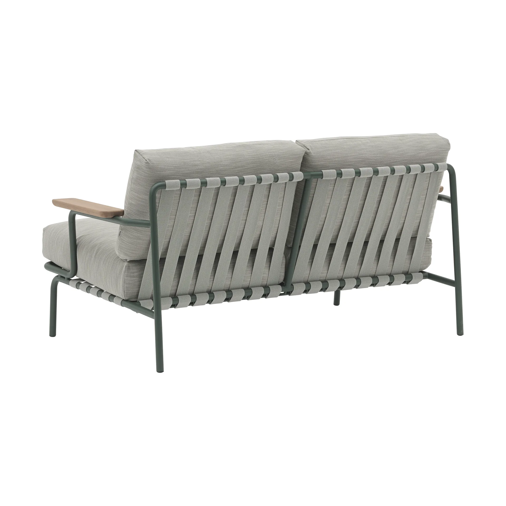 Sofá Settle de 2 plazas, Ribbed Weave 2 Dark green Muuto
