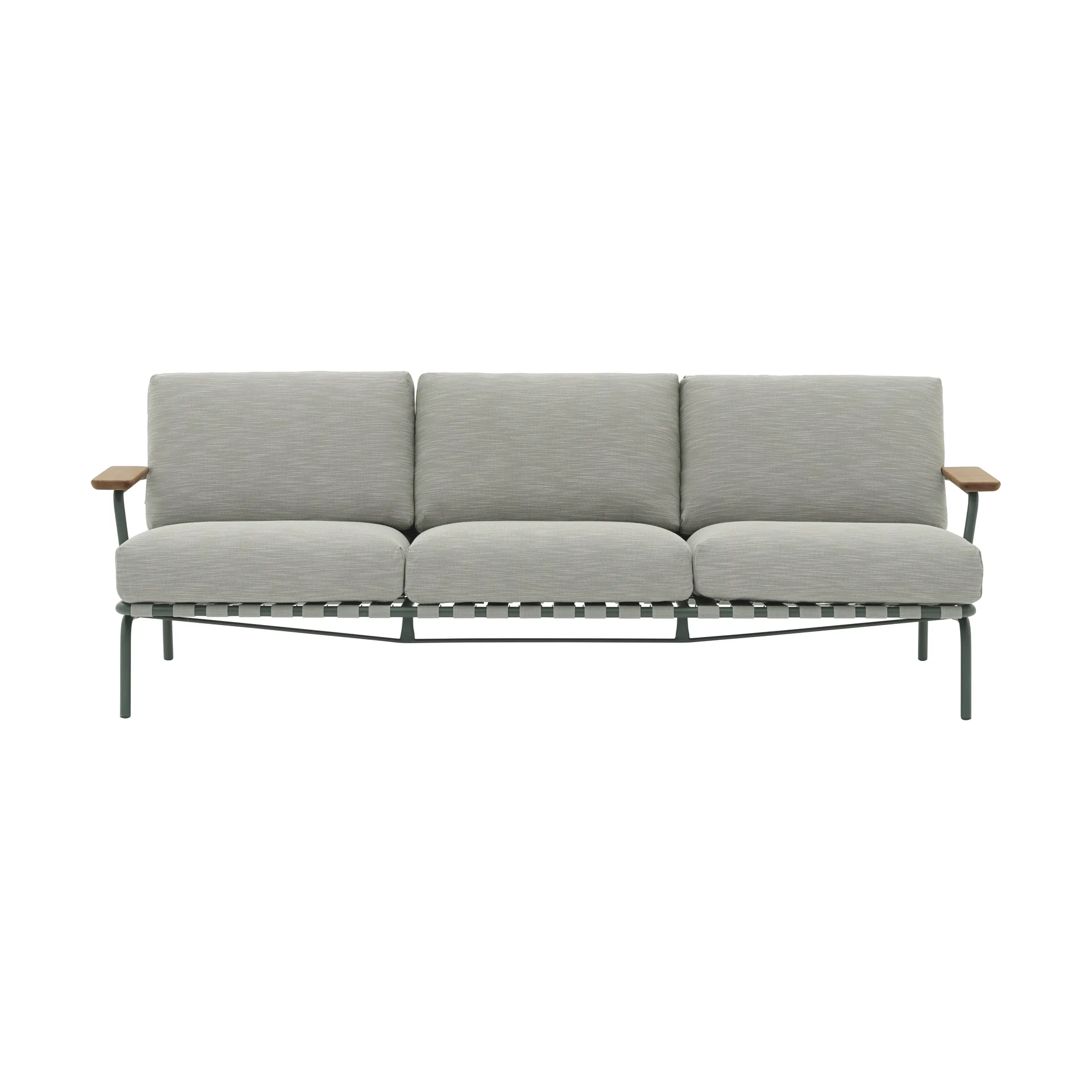 Sofá Settle de 2 plazas, Ribbed Weave 2 Dark green Muuto