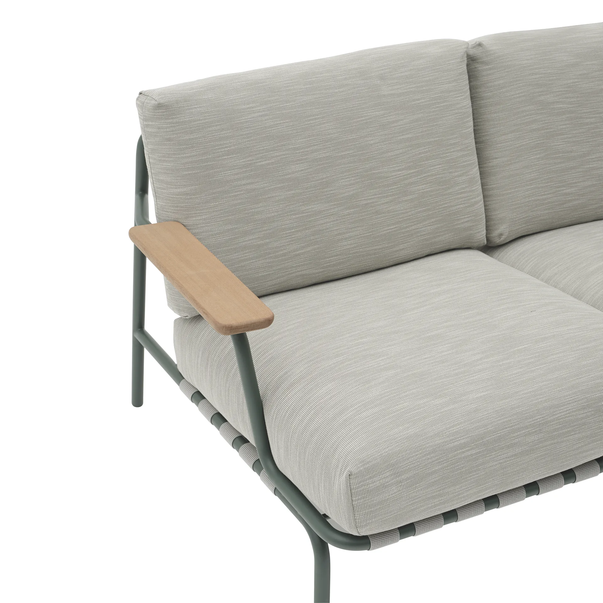 Sofá Settle de 2 plazas, Ribbed Weave 2 Dark green Muuto