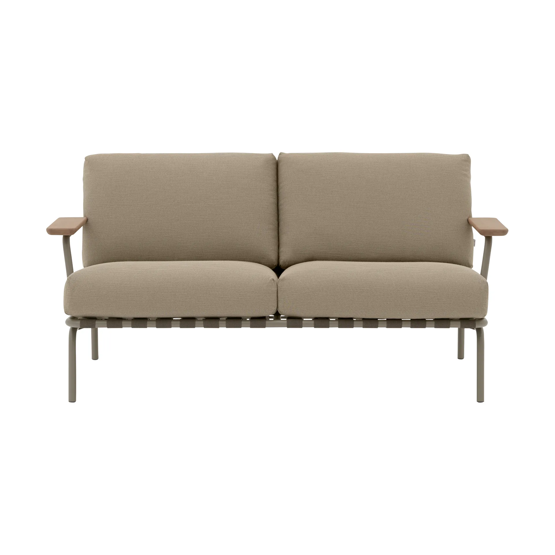 Sofá Settle de 2 plazas, Ribbed Weave 5 Taupe Muuto