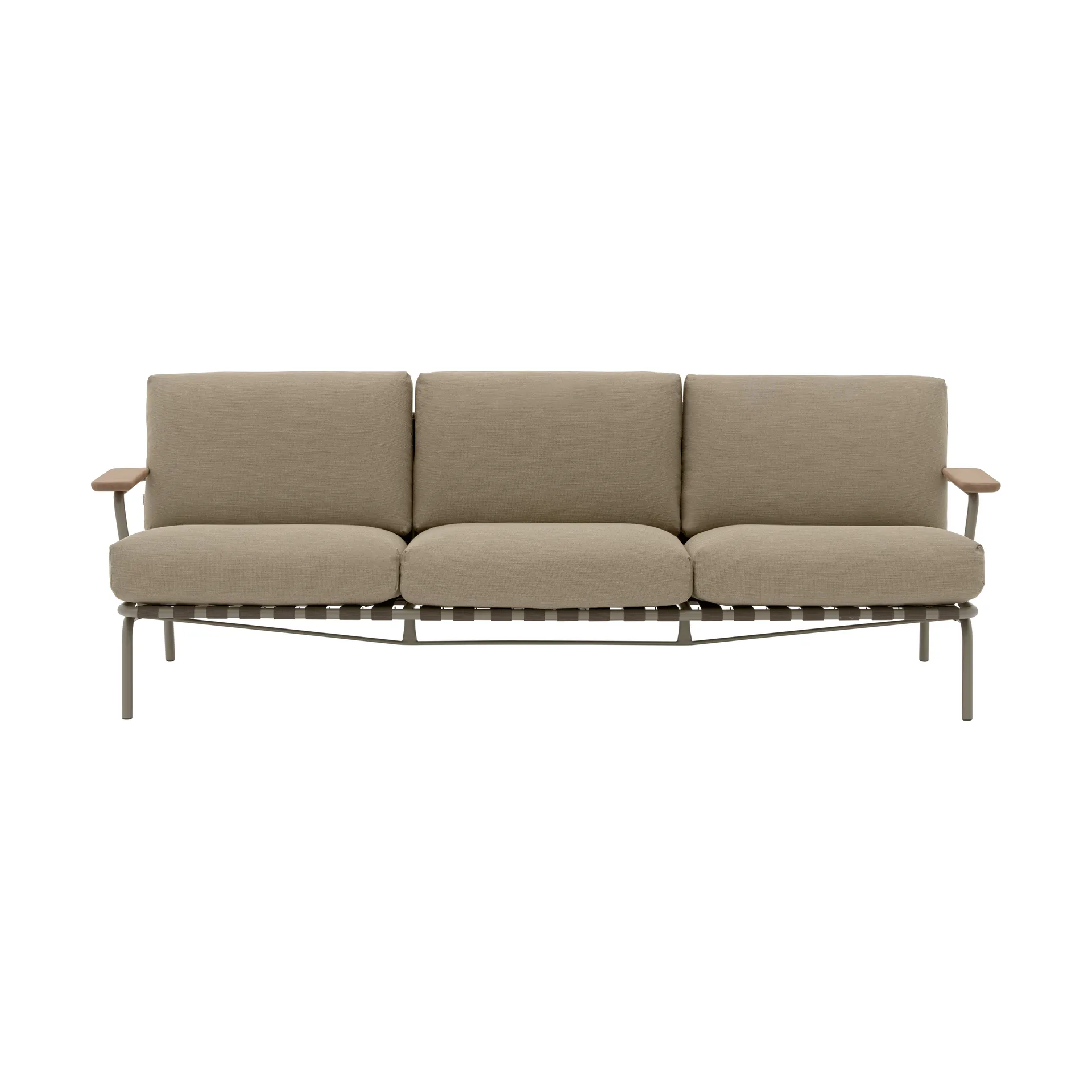 Sofá Settle de 2 plazas, Ribbed Weave 5 Taupe Muuto