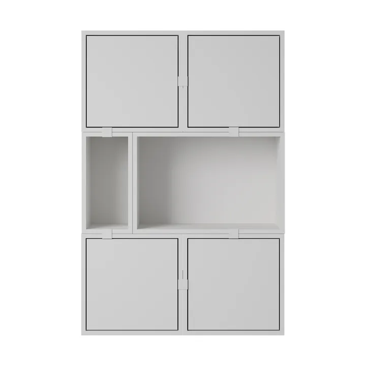 Stacked aparador del sistema de almacenamiento configuración 4 - Gris - Muuto