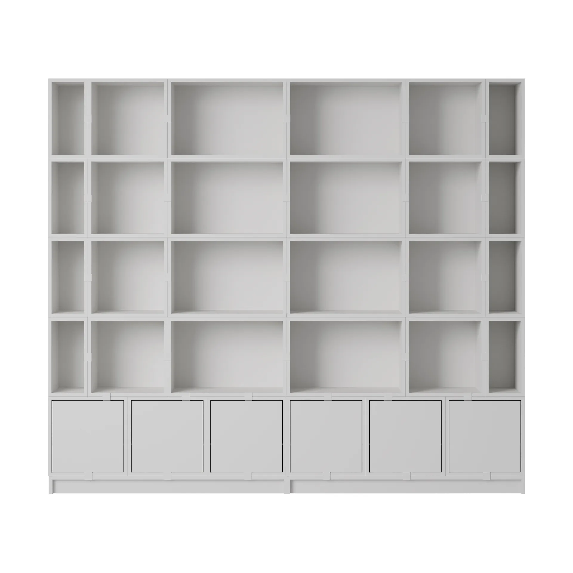 Stacked sistema de almacenamiento Bookcase Configuration 1, Gris Muuto