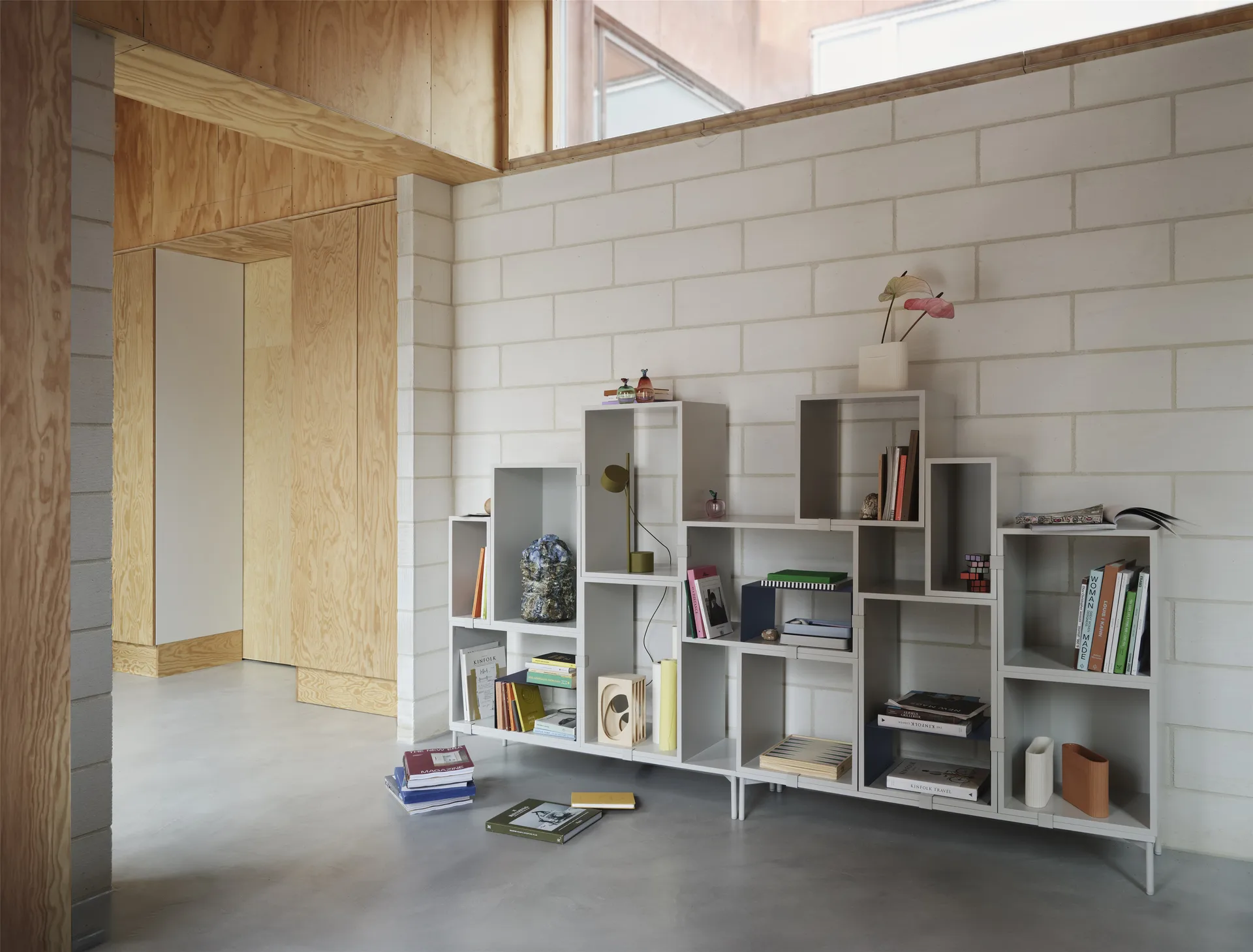 Stacked sistema de almacenamiento Bookcase Configuration 3, Blanco Muuto