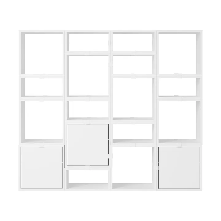 Stacked sistema de almacenamiento Bookcase Configuration 4 - Blanco - Muuto