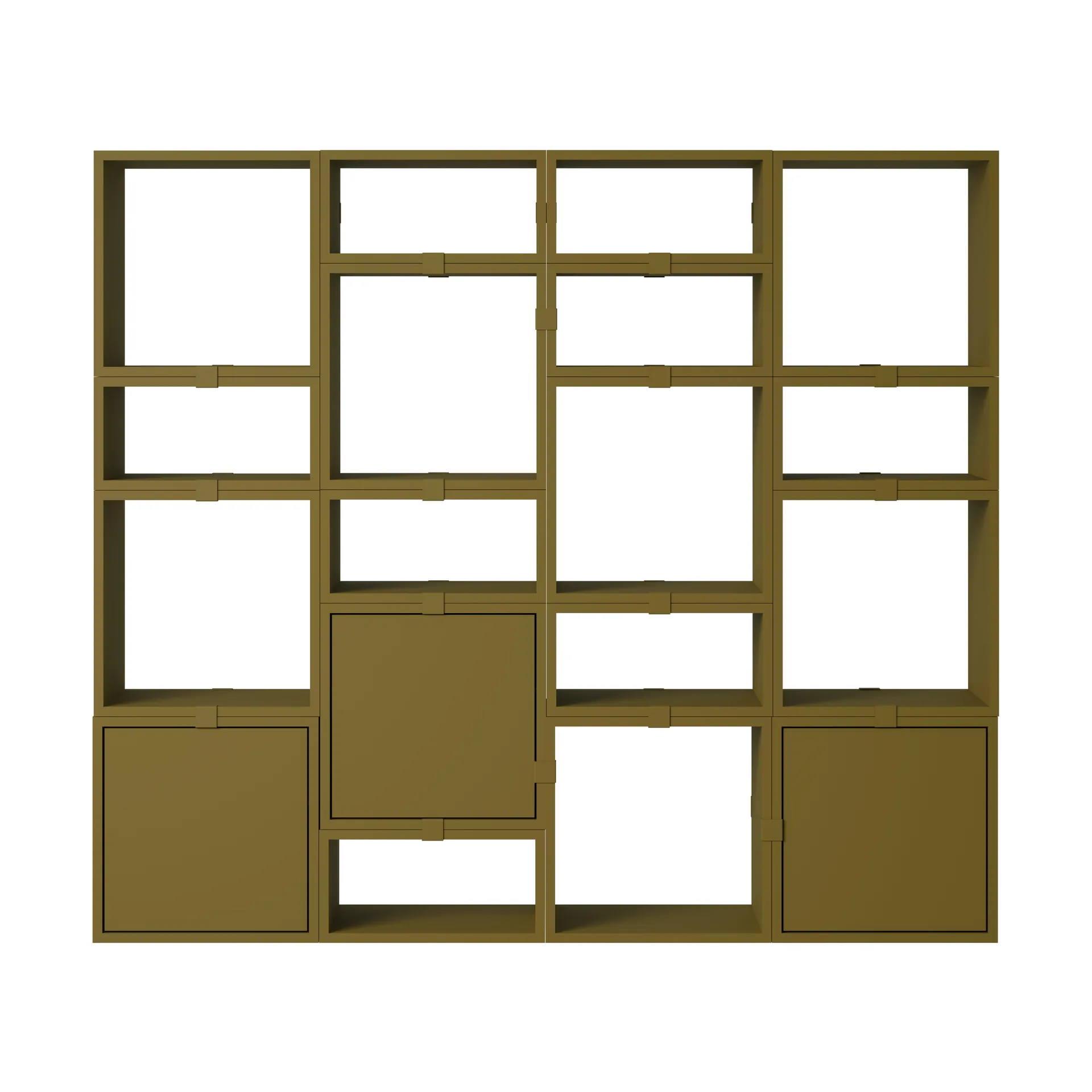 Stacked sistema de almacenamiento Bookcase Configuration 4, Marrón verdoso Muuto