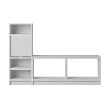 Stacked sistema de almacenamiento para recibidor, configuración 1 - Gris - Muuto