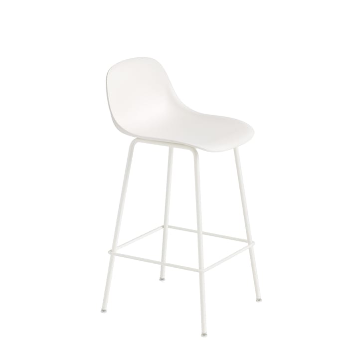 Taburete bar con respaldo Fiber Tube 65 cm - blanco - Muuto