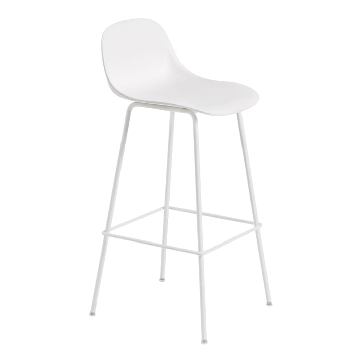 Taburete bar con respaldo Fiber Tube 75 cm - blanco - Muuto