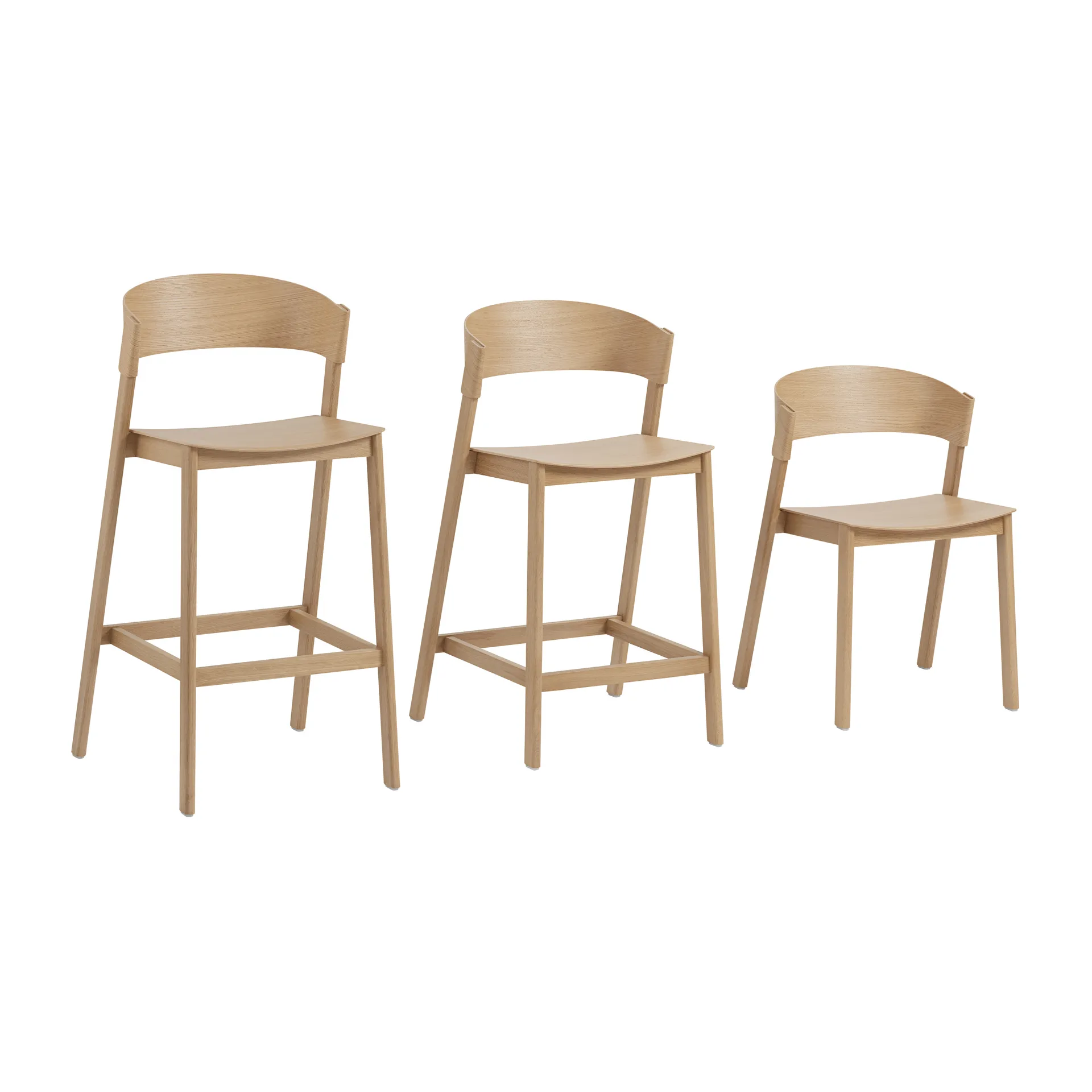 Taburete bar Cover, Oak Muuto