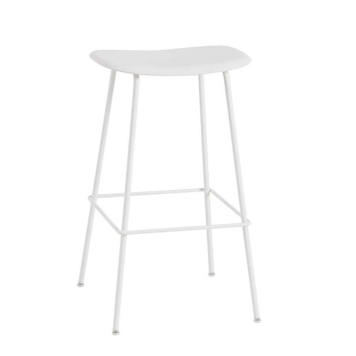 Taburete bar Fiber Tube 75 cm - blanco - Muuto