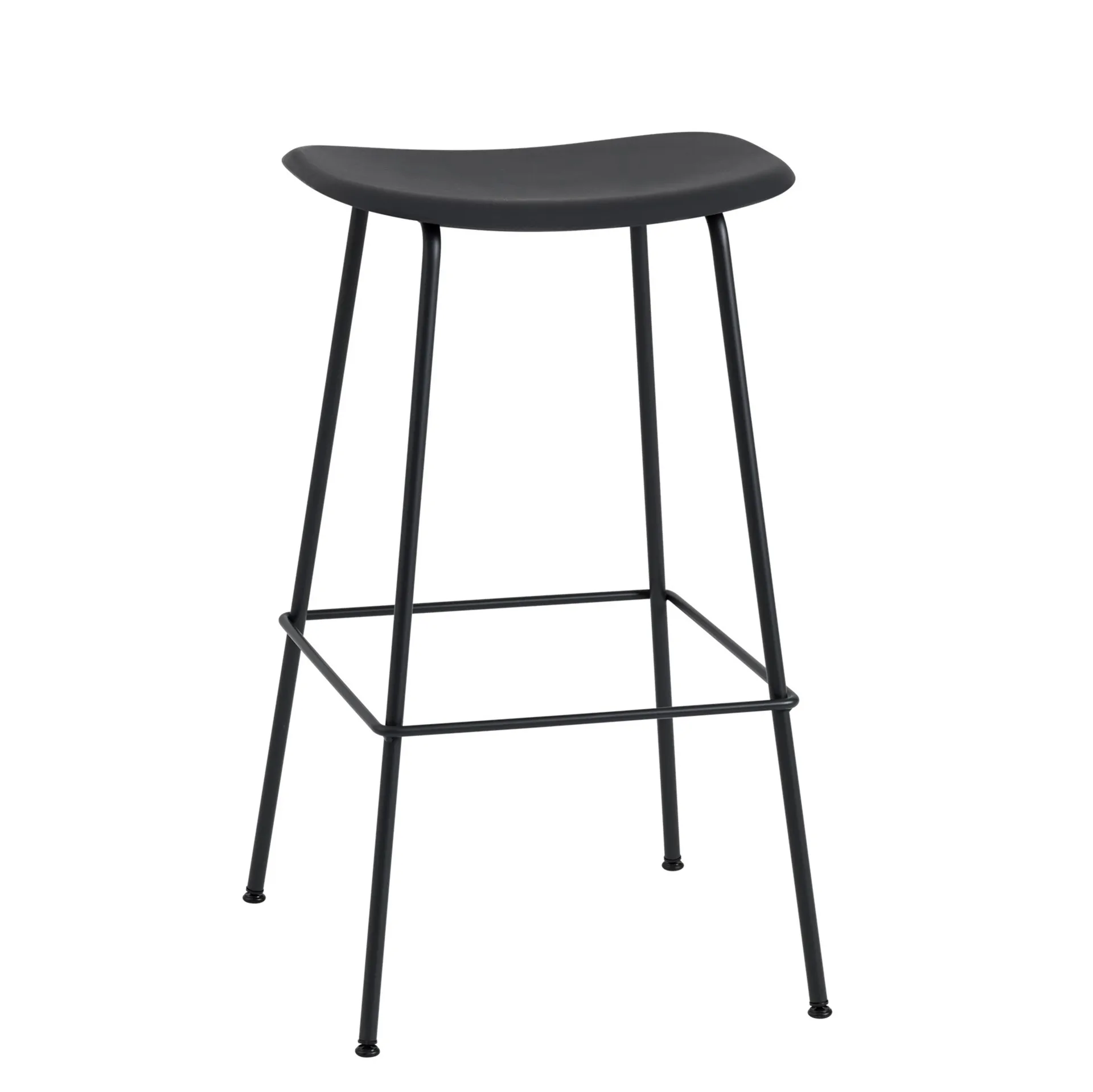 Taburete bar Fiber Tube 75 cm, negro Muuto