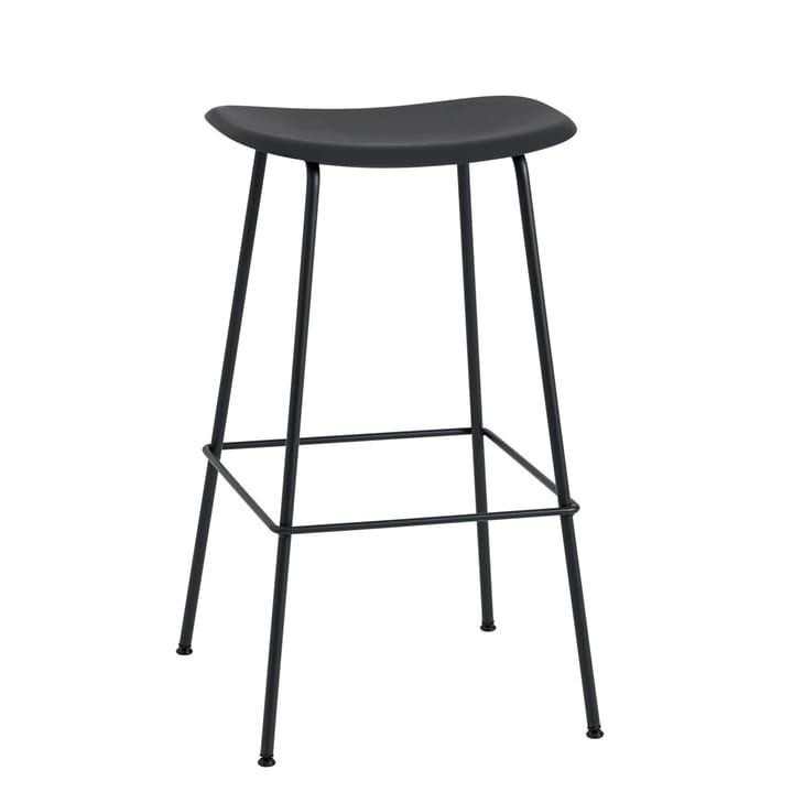 Taburete bar Fiber Tube 75 cm - negro - Muuto