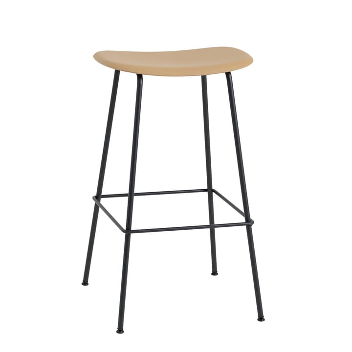 Taburete bar Fiber Tube 75 cm - ockra-negro - Muuto