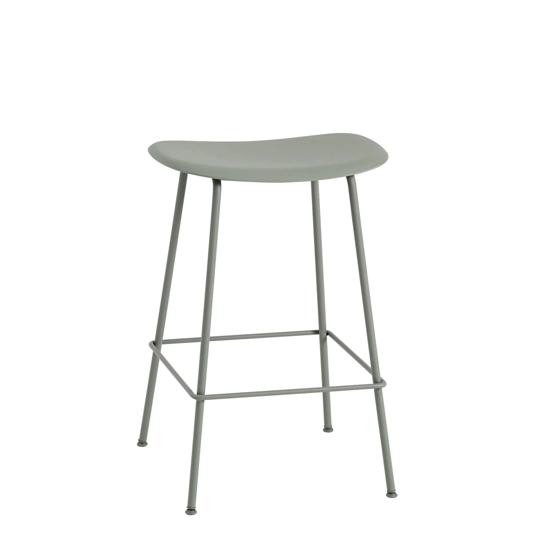 Taburete de bar Fiber Tube 65 cm, dusty green Muuto