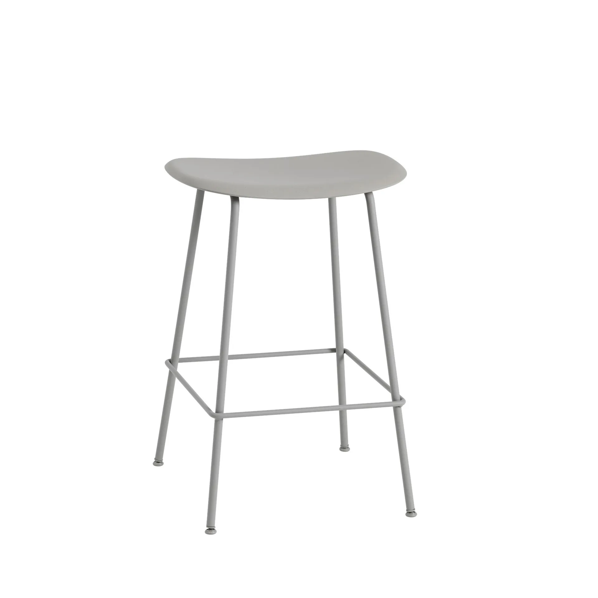 Taburete de bar Fiber Tube 65 cm, Grey-Grey Muuto