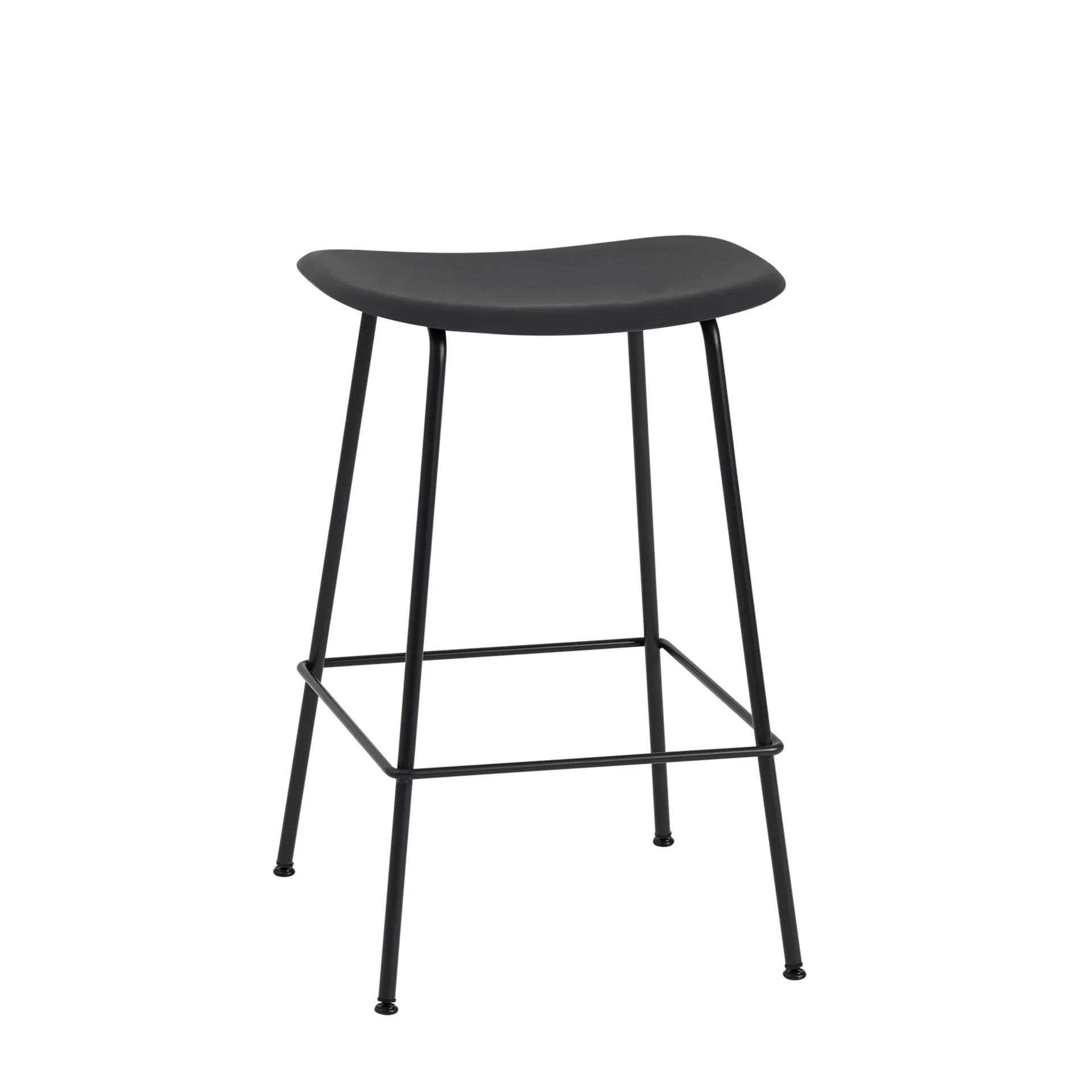 Taburete de bar Fiber Tube 65 cm, negro Muuto