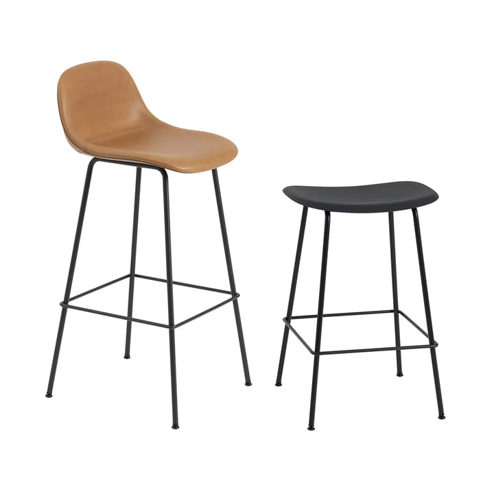 Taburete de bar Fiber Tube 65 cm, negro Muuto