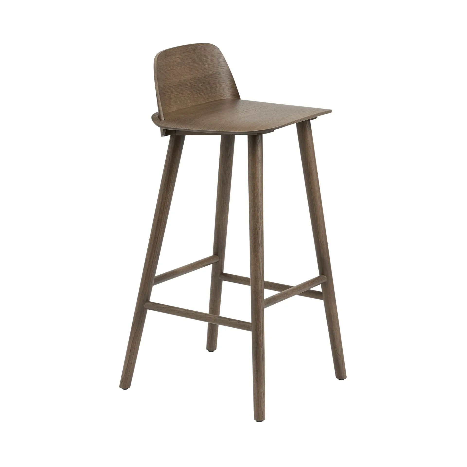 Taburete de bar Nerd 65 cm, Stained dark brown Muuto