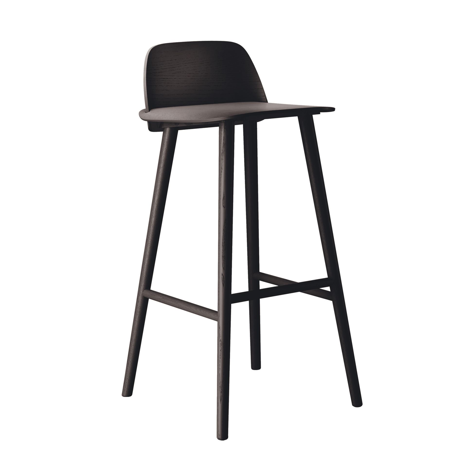 Taburete de bar Nerd 75 cm, negro Muuto