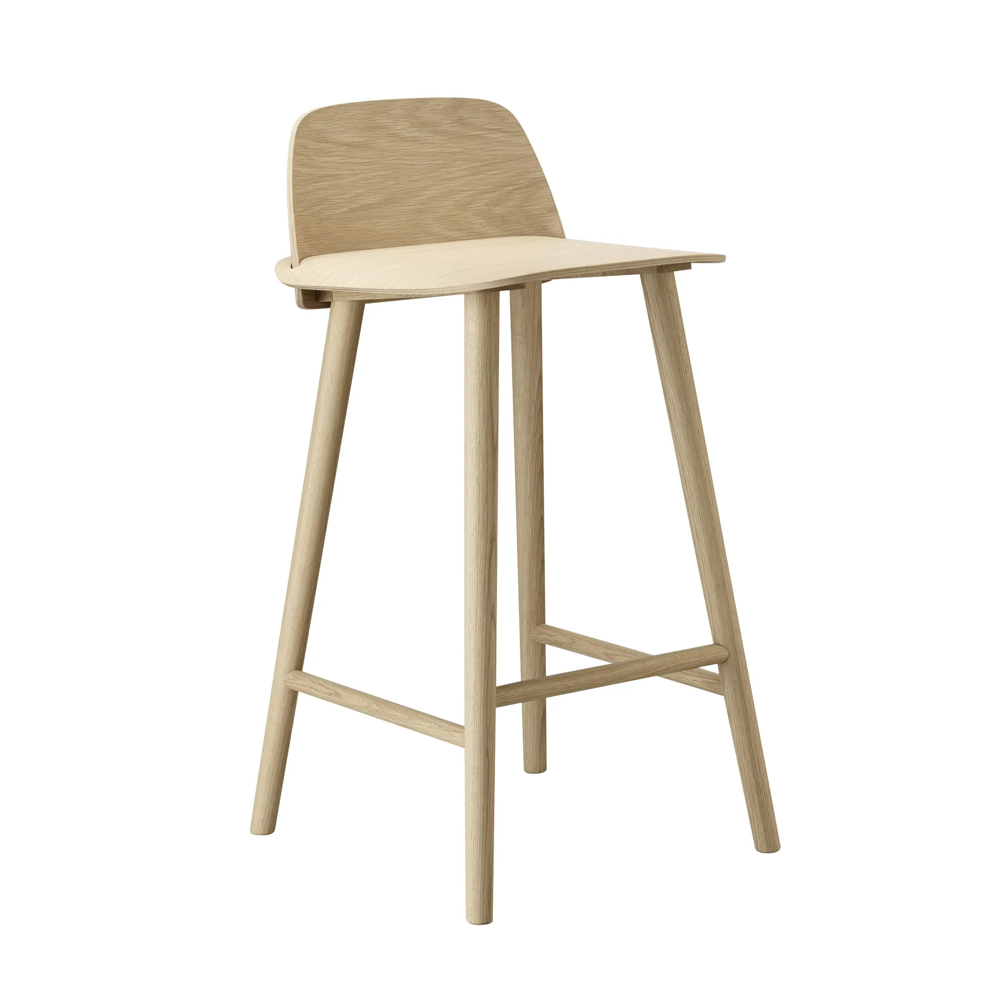 Taburete de bar Nerd 75 cm, roble Muuto