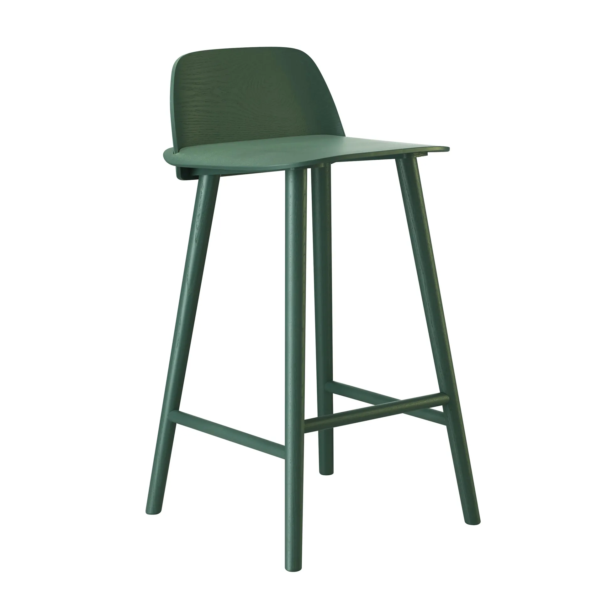 Taburete de bar Nerd 75 cm, Verde oscuro Muuto