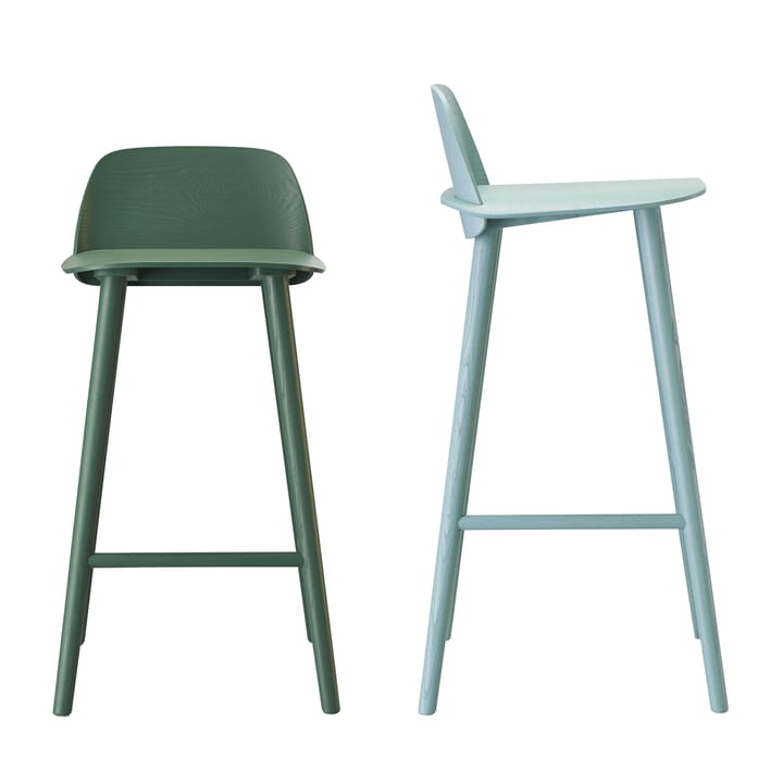 Taburete de bar Nerd 75 cm, Verde oscuro Muuto