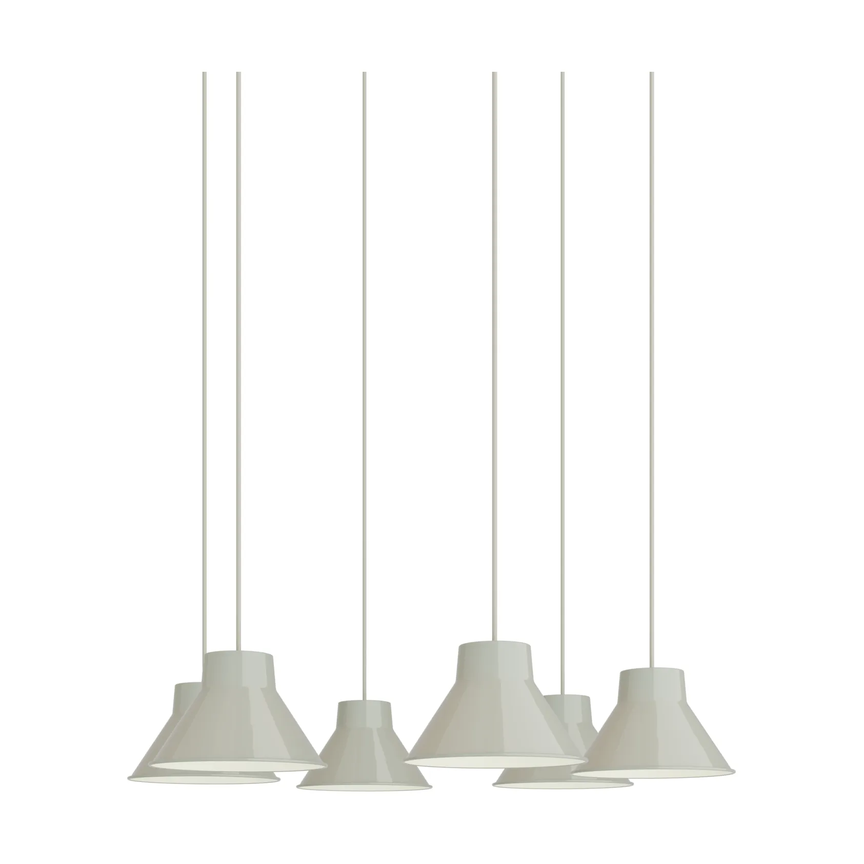 Top Pendant Cluster 6 lámpara colgante, Gris, Ø21 cm Muuto