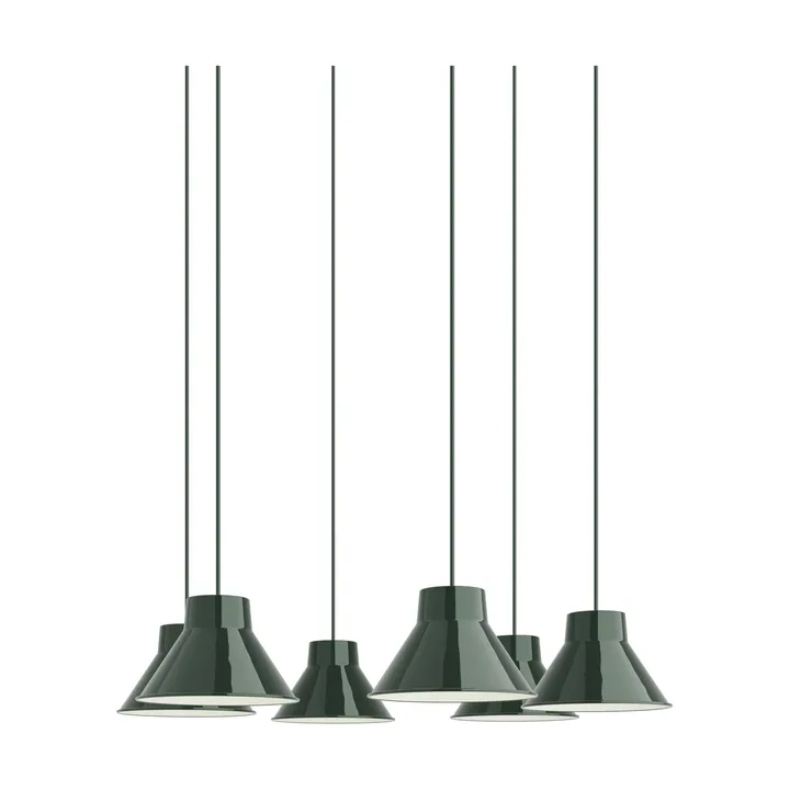 Top Pendant Cluster 6 lámpara colgante - Verde oscuro, Ø21 cm - Muuto