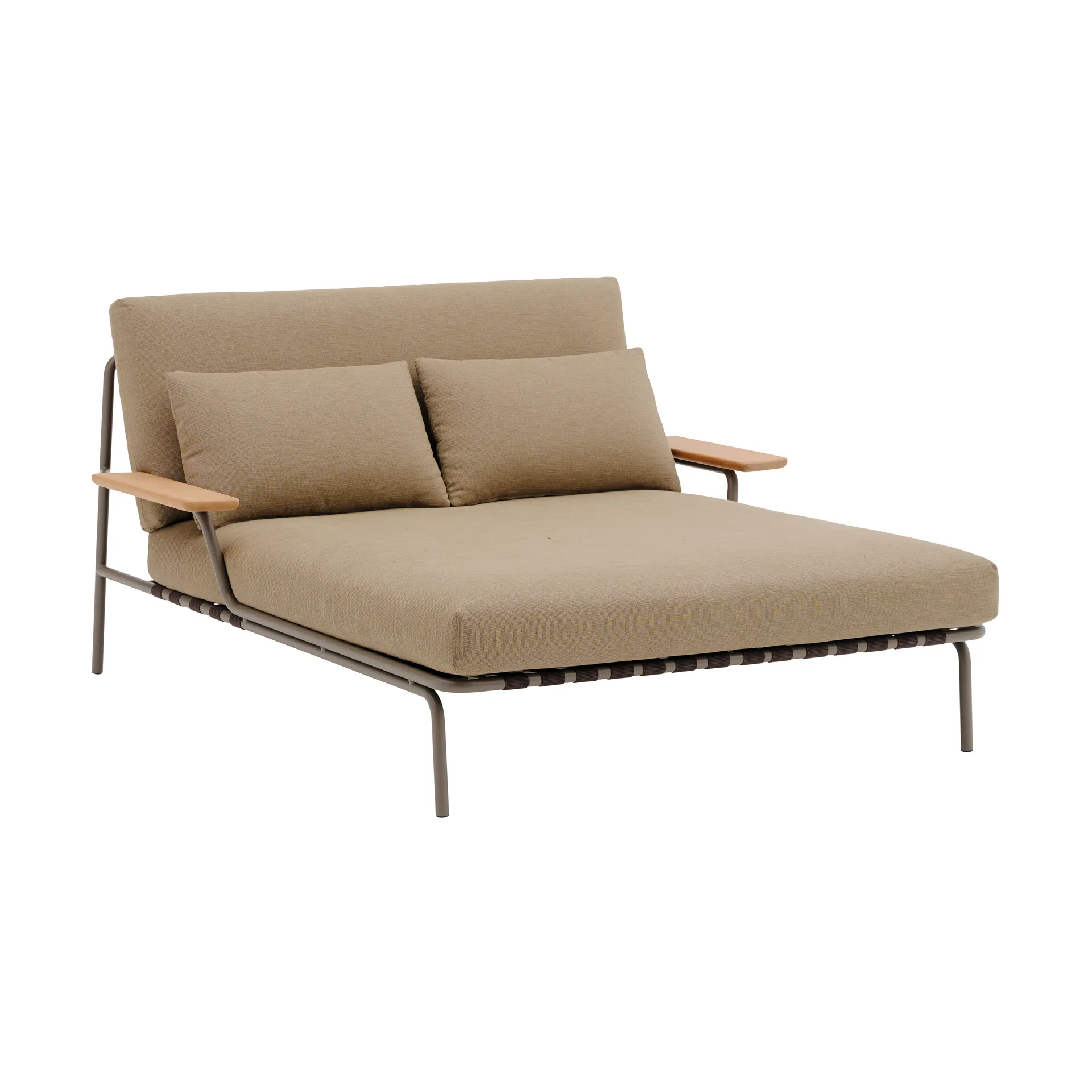 Tumbona Settle , Ribbed Weave 5-topo, con reposabrazos Muuto