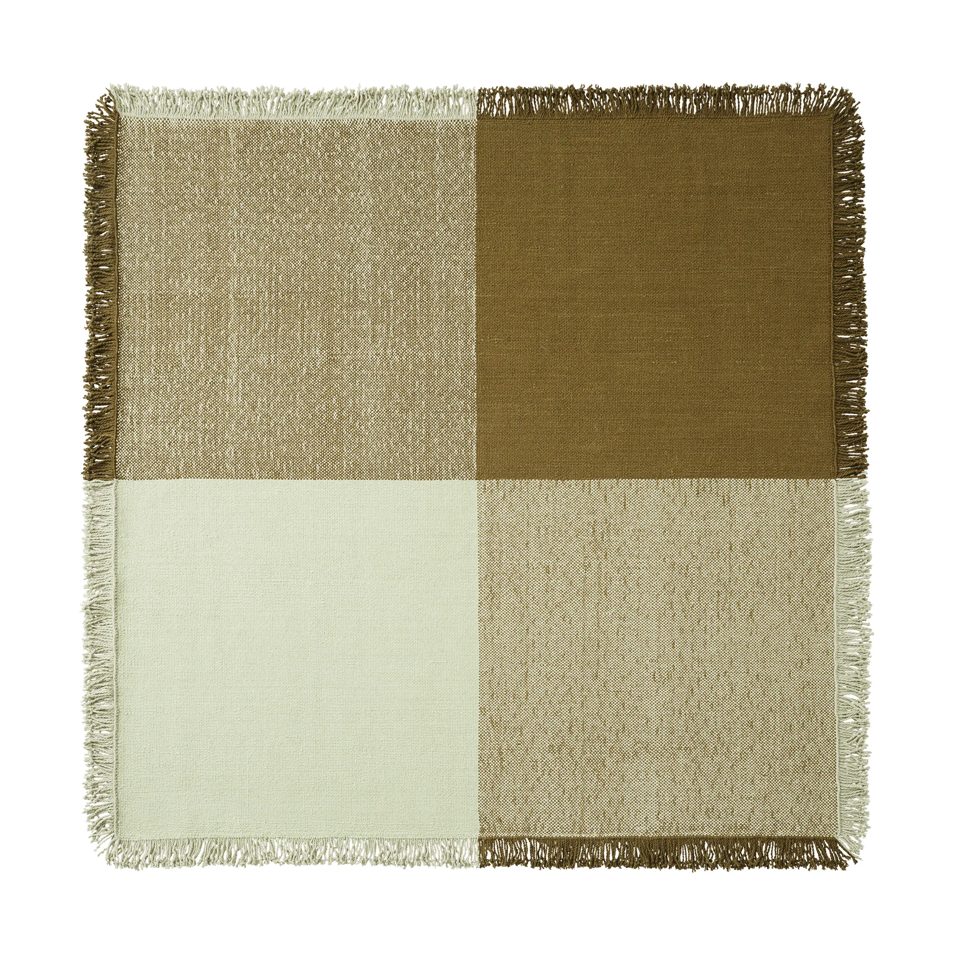 Verso alfombra de lana, Verde pálido-marrón cálido, 258x258 cm Muuto
