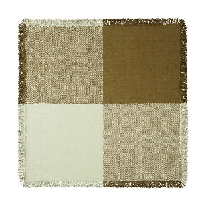 Verso alfombra de lana - Verde pálido-marrón cálido, 258x258 cm - Muuto