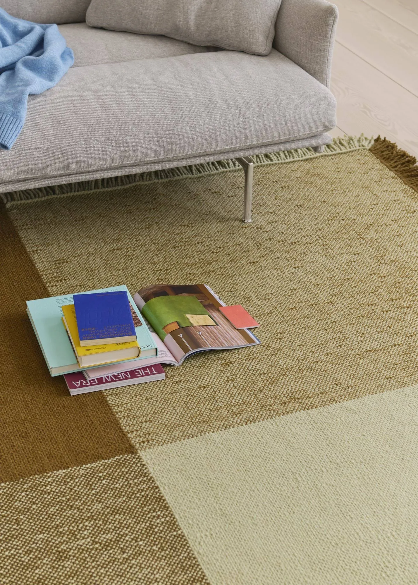 Verso alfombra de lana, Verde pálido-marrón cálido, 258x258 cm Muuto
