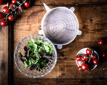 2 Boles con tapa de silicona Bossa Nova Ø15 cm - transparente - Nachtmann