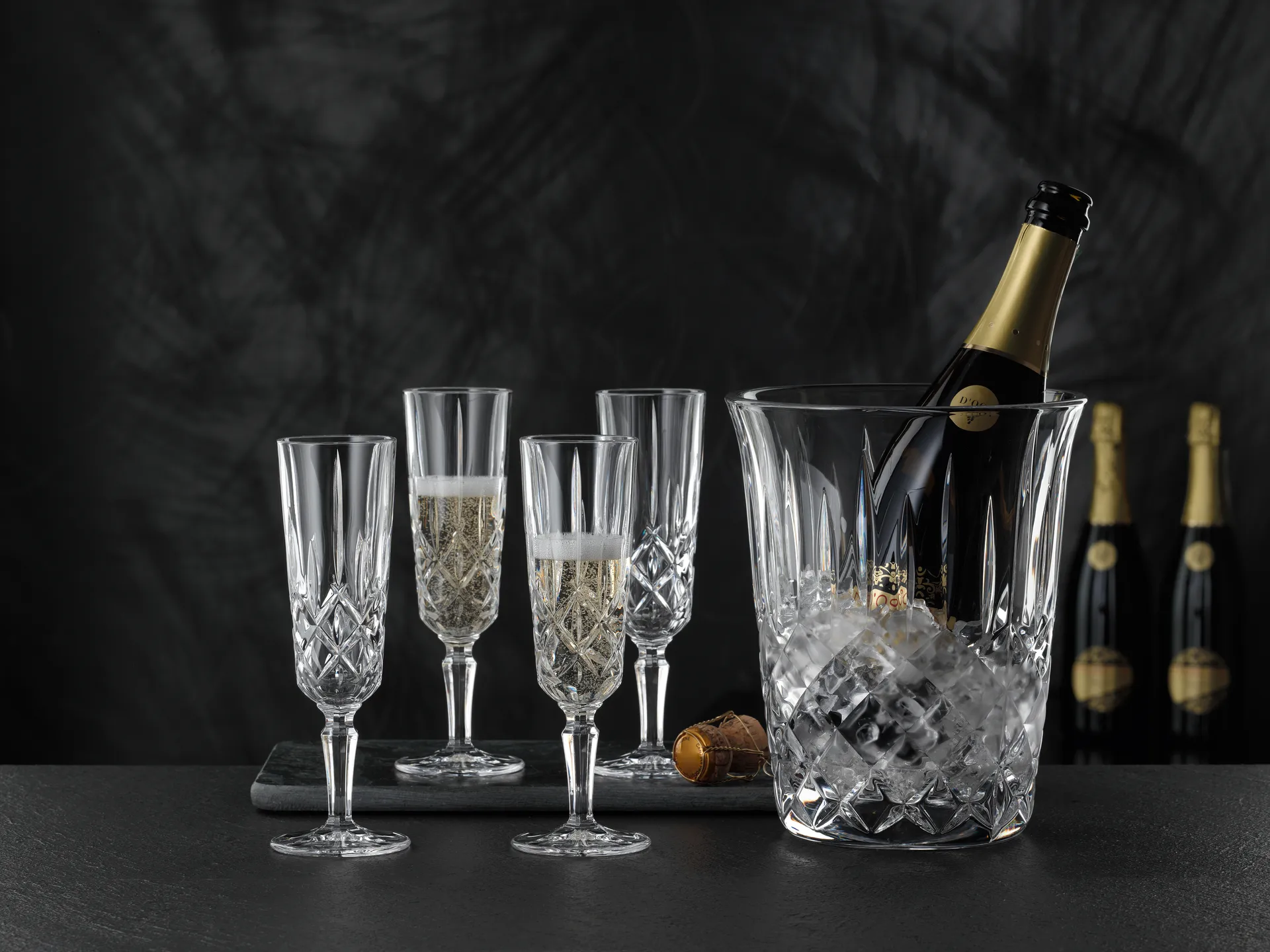 4 Copas de champagne Noblesse 15,5 cl, transparente Nachtmann