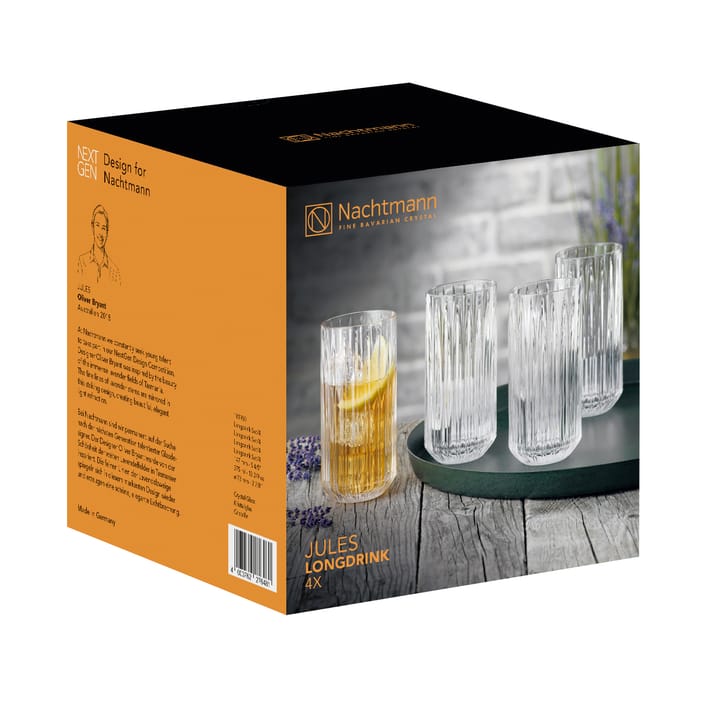 4 Vasos altos Jules, transparente Nachtmann