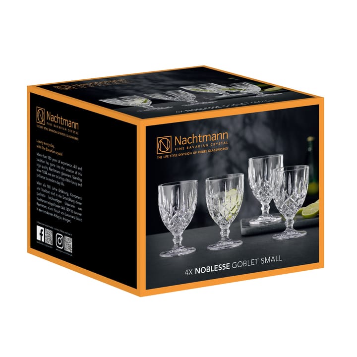 4 Vasos con pie Noblesse 23 cl, Transparente Nachtmann